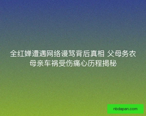 全红婵遭遇网络谩骂背后真相 父母务农母亲车祸受伤痛心历程揭秘